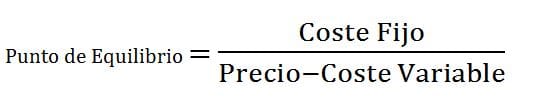 Fórmula Punto de Equilibrio